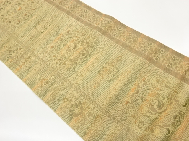 JAPANESE NAGOYA OBI / CHIKUZEN HAKATA / WOVEN PHOENIX